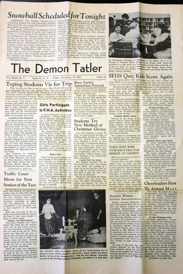 SFHS Demon Tattler — December 18, 1959