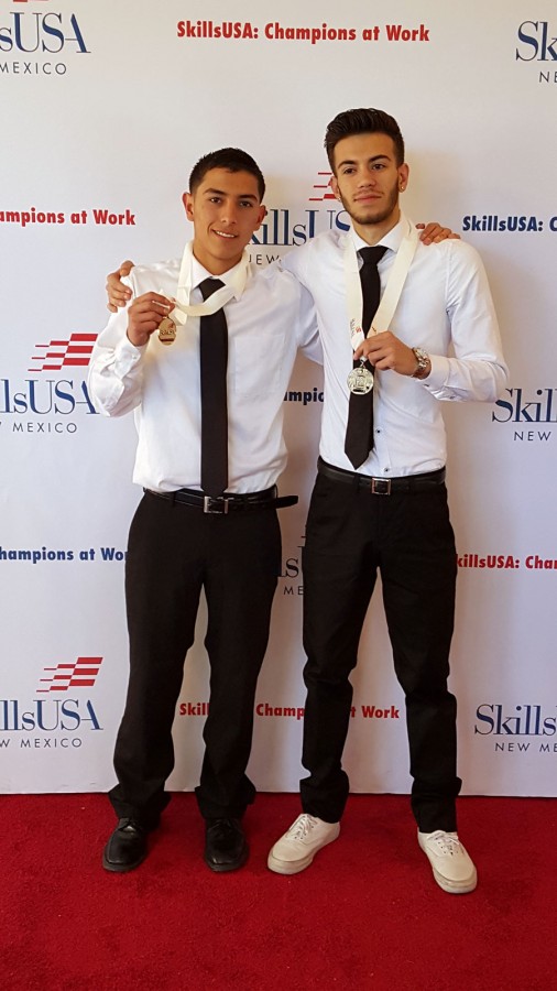 Daniel Chavez (left) and Josiah Tipton (right) with their medals. 